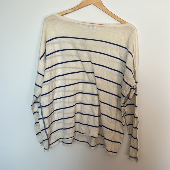 Joie cream sweater with thin blue stripes - Picture 4 of 5